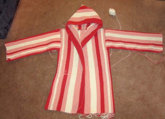 Striped Hoodie Almost Done
